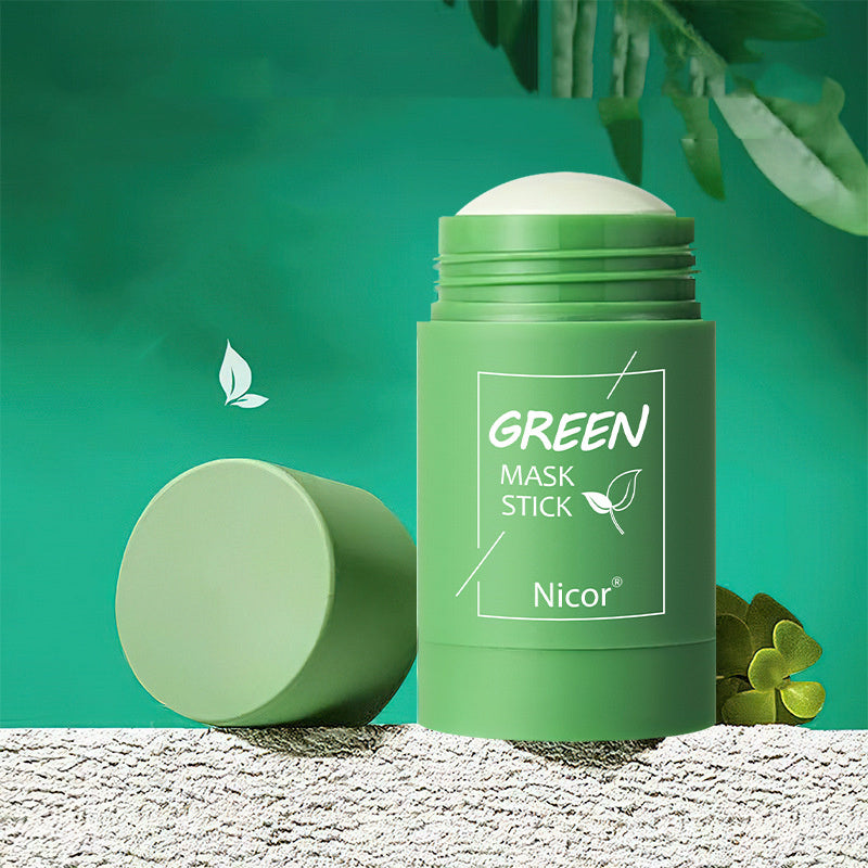 Solid Green Tea and Eggplant Mask - Deep Cleansing and Natural Radiance