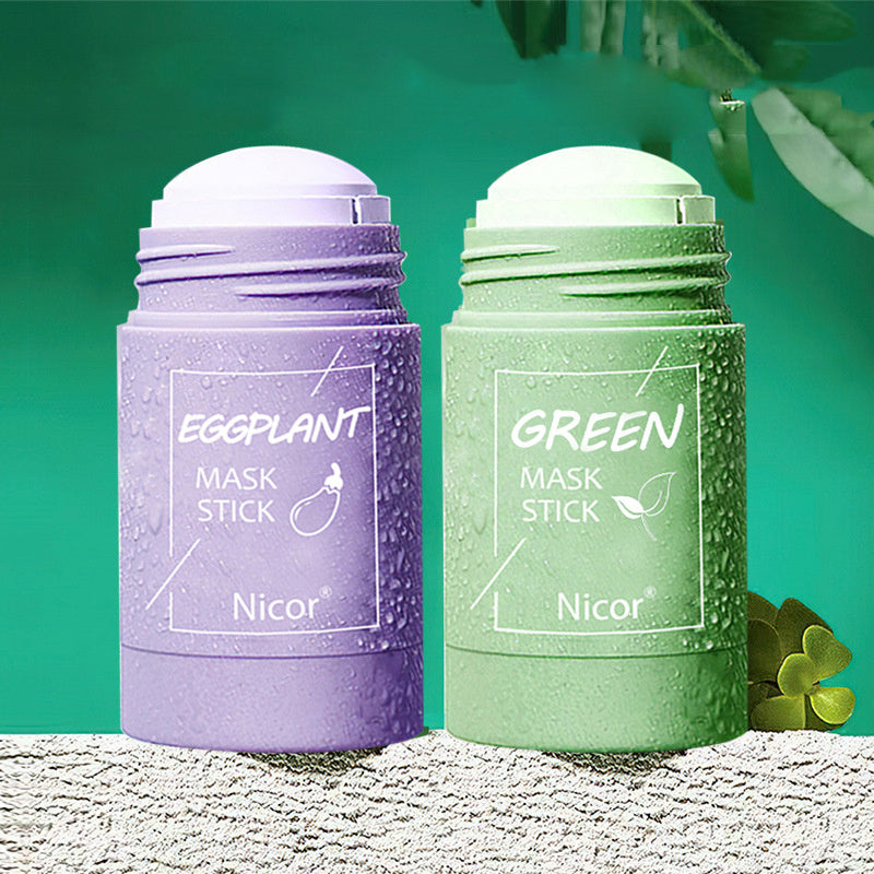 Solid Green Tea and Eggplant Mask - Deep Cleansing and Natural Radiance